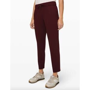 Lululemon Womens On the Fly 7/8 Pant Ankle Garnet Red 2 Luxtreme Athleisure